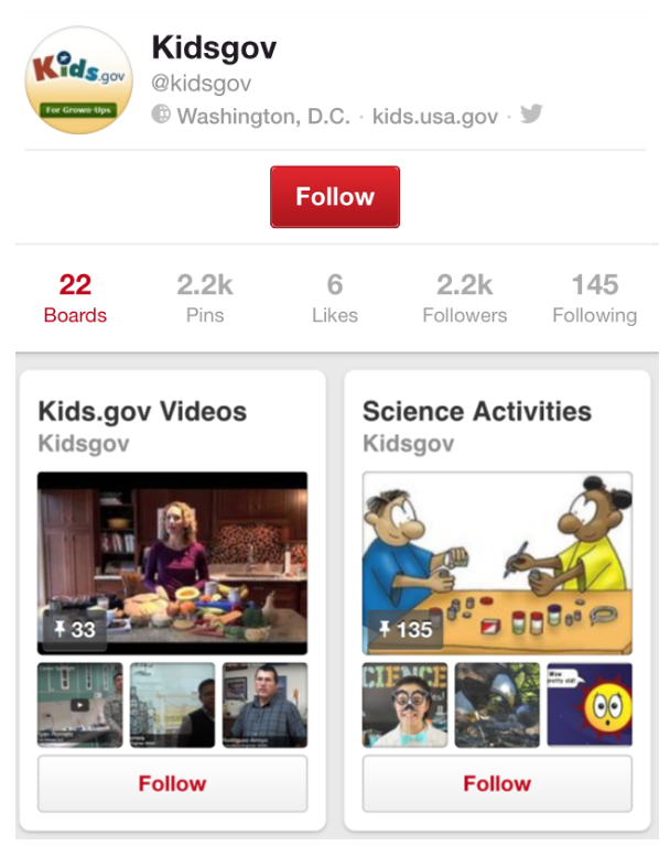 Kidsgov Pinterest